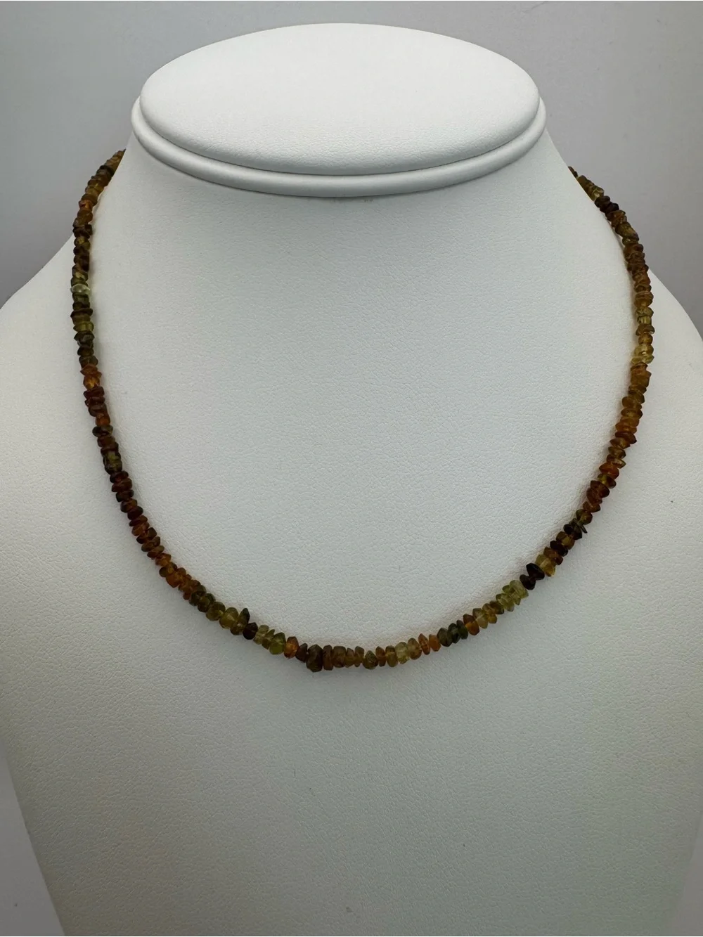 Rainbow Tourmaline Gemstone Necklace (S925)